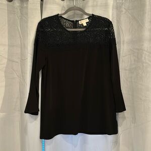 Michael Kors black lace top shirt